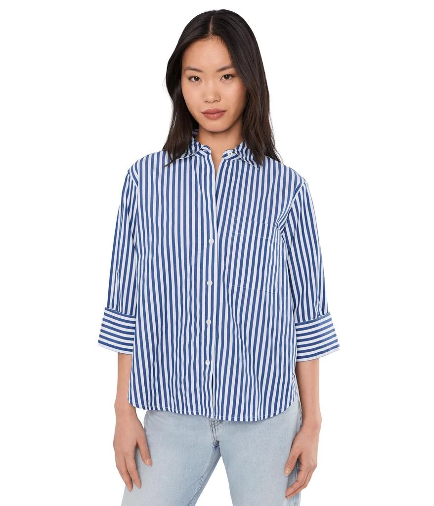 Madewell The Signature Y-Neck Shirt in Poplin