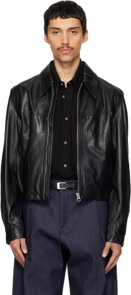 Lemaire Black Stand Collar Leather Jacket - Jackets - Compare Lemaire Black Stand Collar Leather Jacket - Jackets - Compare