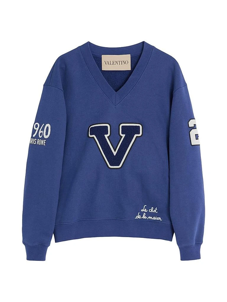 Valentino Embroidered Cotton Sweatshirt 1