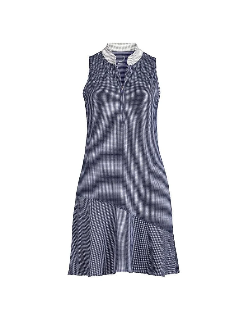 Zero Restriction Izzy Micro-Dot Front-Zip Minidress 1