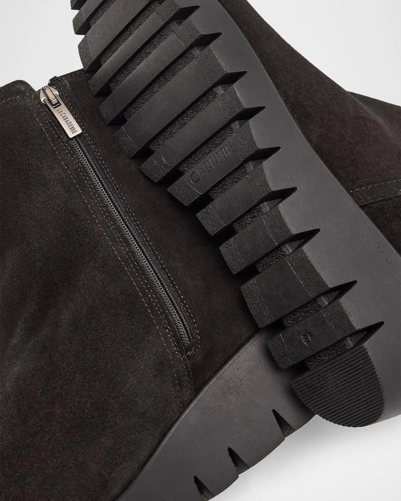La Canadienne Thyme Waterproof Suede Wedge Booties 6