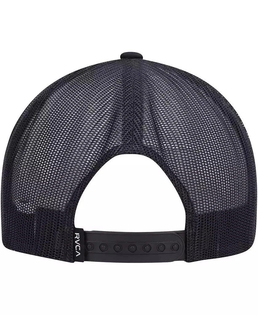 RVCA Men's Black Wordmark VA ATW Print Trucker Snapback Hat 2