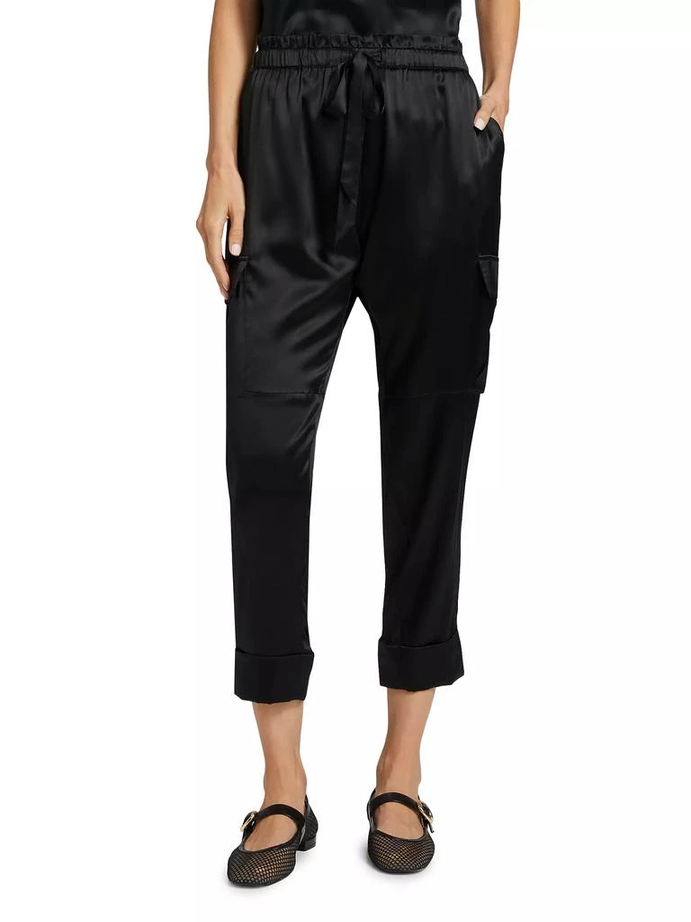 CAMI NYC Carmen Silk Charmeuse Cargo Pants 3