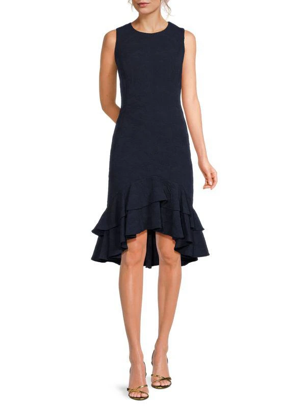 Textured High Low A-Line Knee Length Dress  On Sale Now with Up to 80% Off  | Discover Exclusive Deals & Savings at BeyondStyle  Authentic Tommy  Hilfiger women's apparel|women's|Women's|a-line|dresses with Limited-Time
