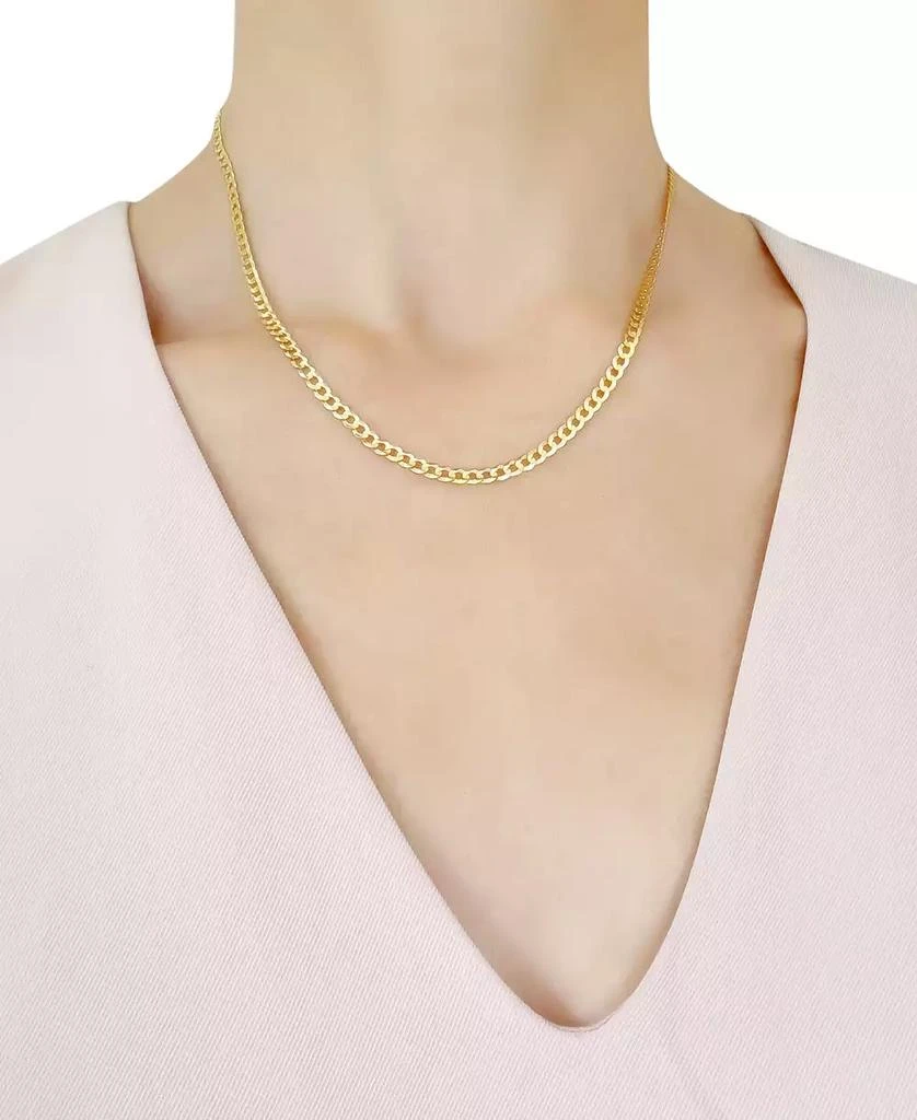 Italian Gold 20" Open Curb Link Chain Necklace (3-5/8mm) in Solid 14k Gold 2