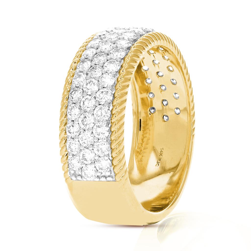 Vir Jewels 1.50 cttw Lab Grown Diamond Wedding Band in 14K Yellow Gold For Women