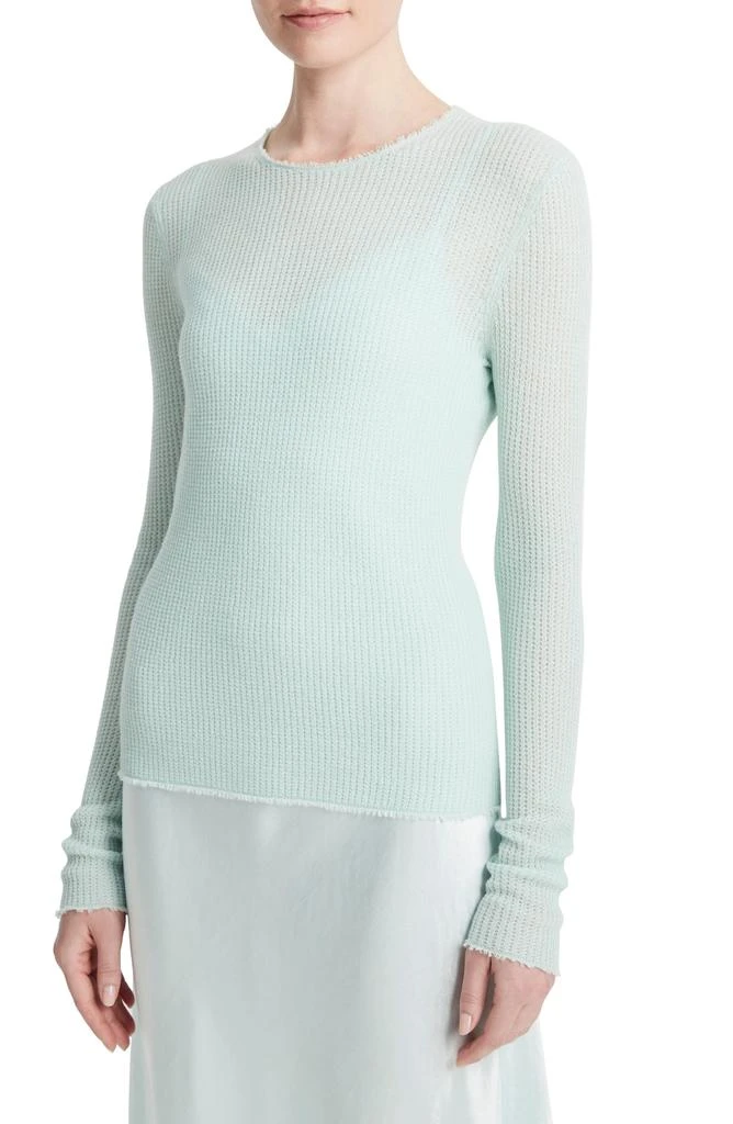 Vince Fray Waffle Stitch Cashmere & Silk Top 3