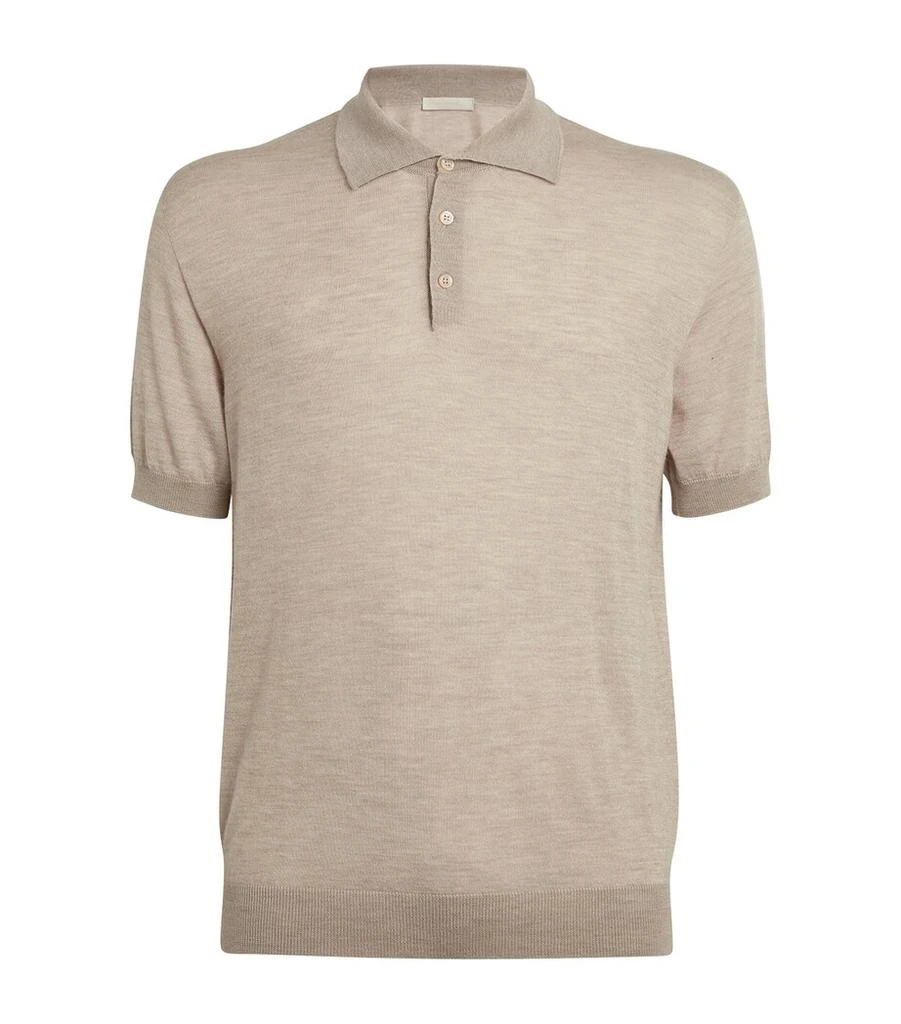 SAMAN AMEL Cashmere-Silk Polo Shirt 1