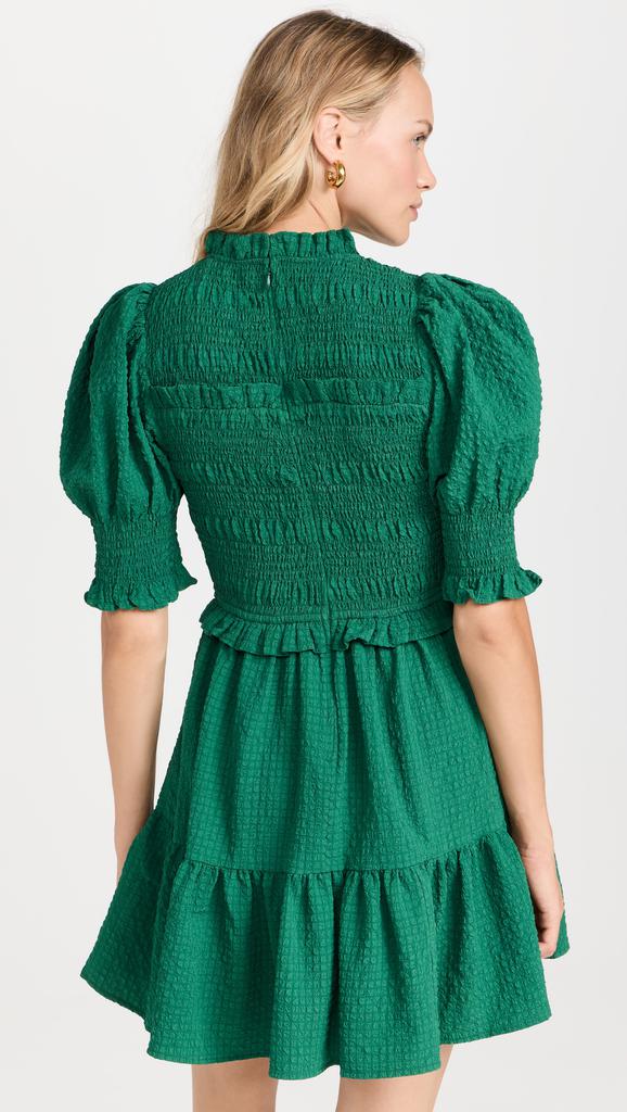 Sea Regina Seersucker Puff Sleeve Smocked Dress