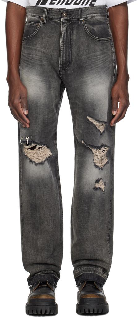 We11done Black Distressed Jeans