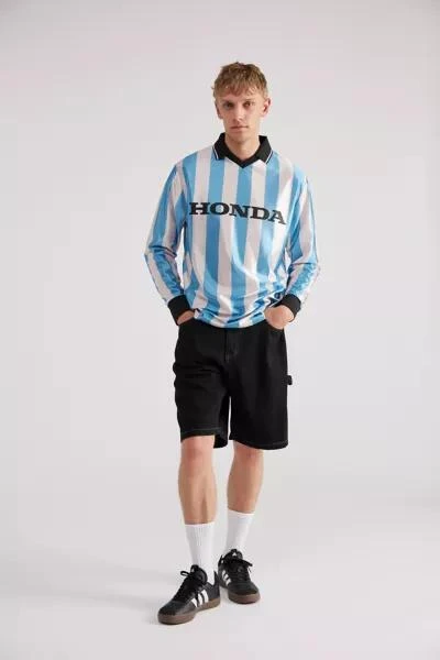Urban Outfitters Honda Long Sleeve Striped Soccer Jersey Polo Tee 3
