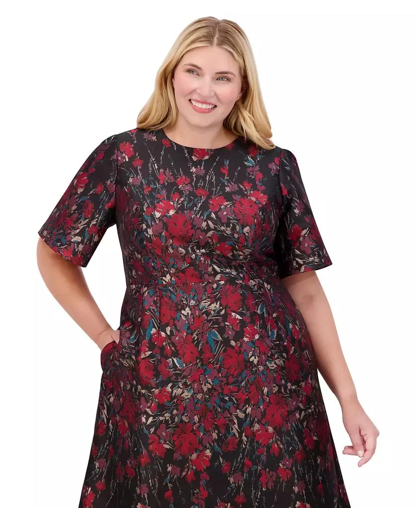 Vince Camuto Plus Size Brocade Fit & Flare Dress 5