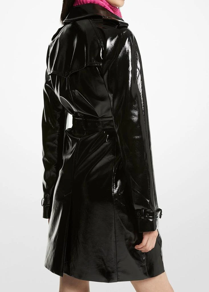 Michael Kors Faux patent leather trench coat 4