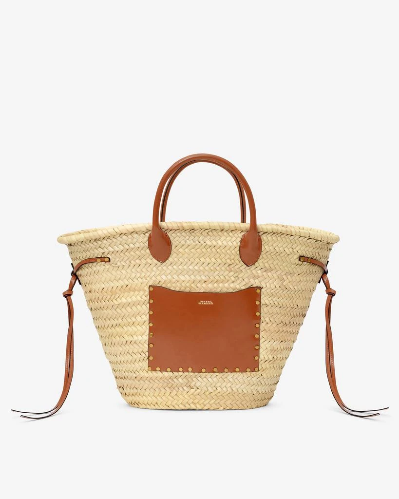 Isabel Marant ISABEL MARANT, CADIX RAFFIA AND LEATHER BASKET BAG - Women - Orange - OneSize 1