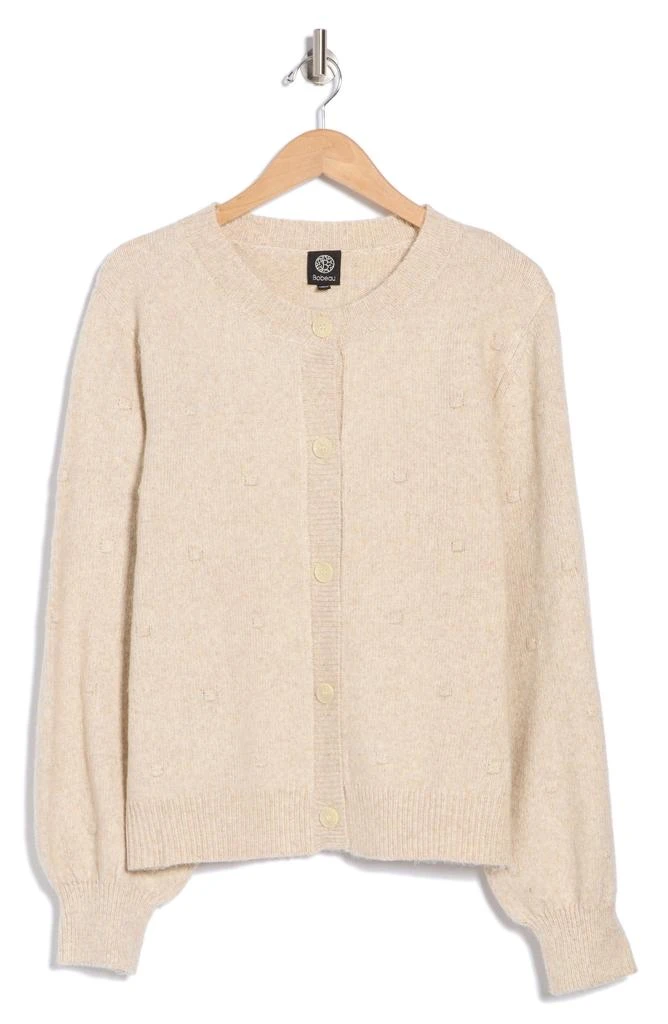 Bobeau Jacquard Dot Cardigan 1