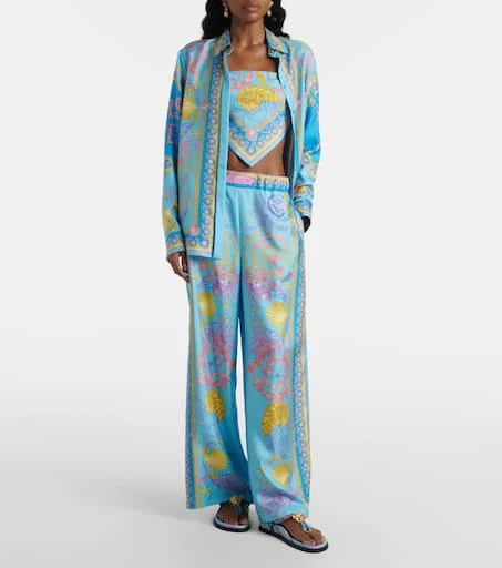 Versace Underwater Barocco twill bandeau top 2