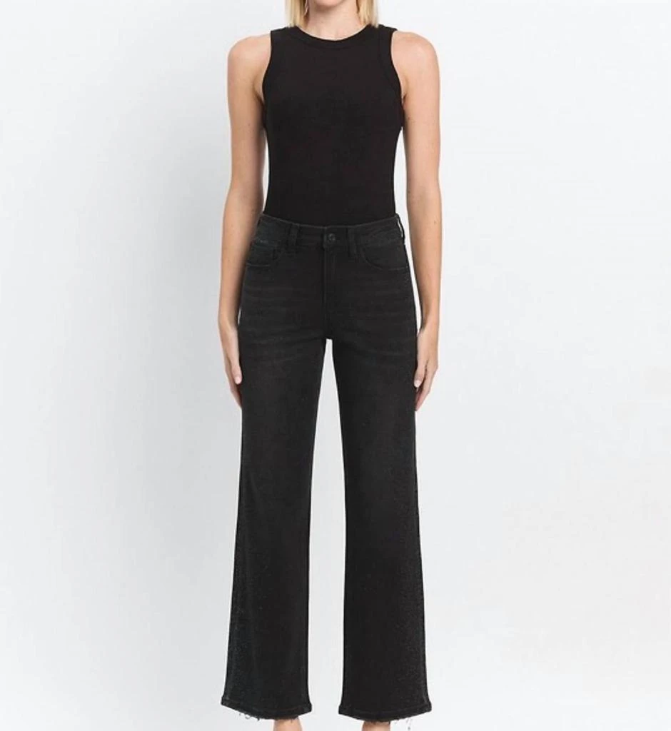 VERVET BY FLYING MONKEY Vervet By Flying Monkey - Stevie Rhinestone High Rise Slim Wide Jeans