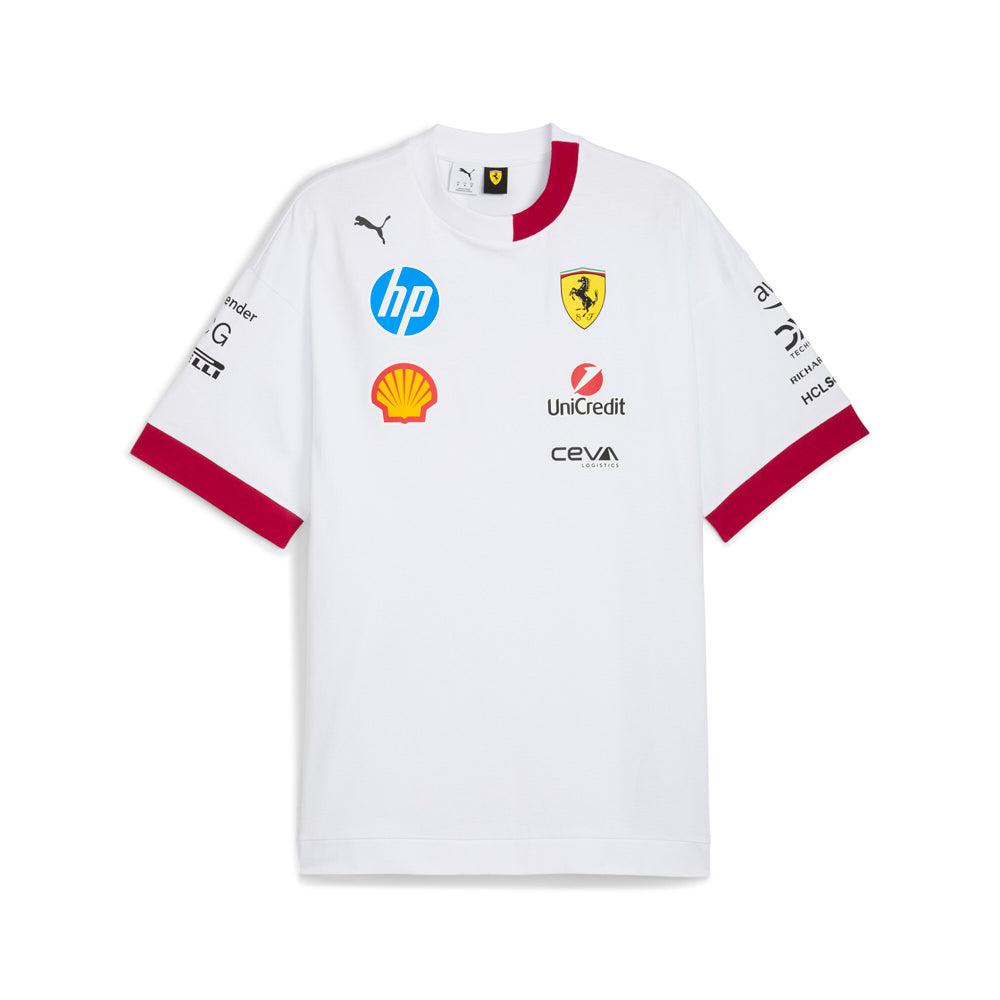 Puma Scuderia Ferrari Drivers Logo Crew Neck Short Sleeve T-Shirt
