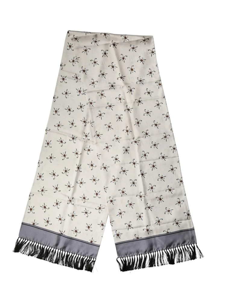 Dolce 
Gabbana Printed Fringes Wrap Foulard Men 183cm x 33cm Men
s Scarf (Pre-Owned)
