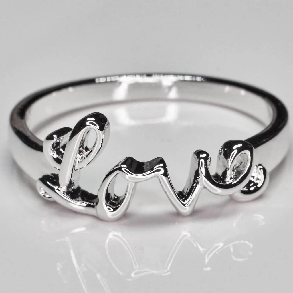FAIRE Faire - "LOVE" RHODIUM PLATED RING