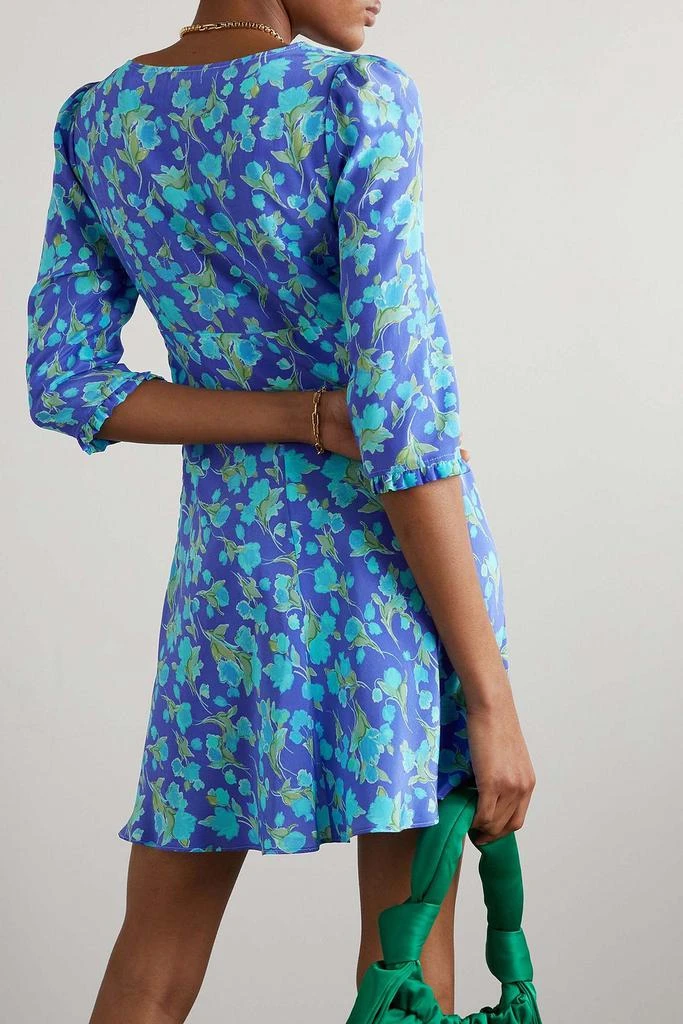 Rixo Ruffled floral-print silk crepe de chine mini dress 3