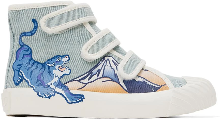 Kenzo Kids Blue Velcro Sneakers
