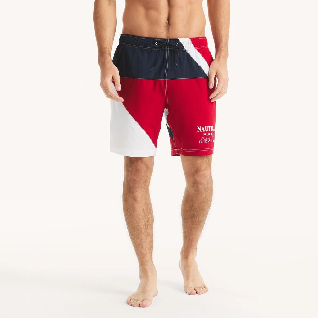 Nautica Mens 8" Heritage Colorblock Quick-Dry Swim 2