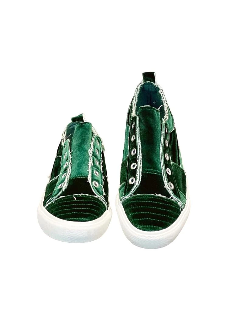 Corkys Footwear Women's Babalu Sneakers In Green Velvet 2