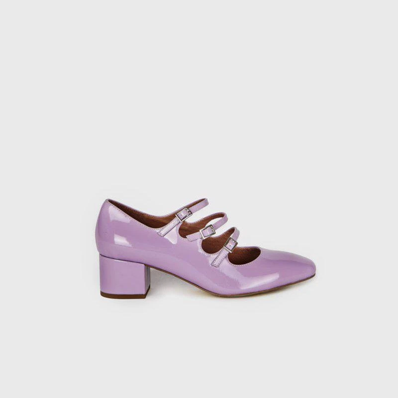 Intentionally Blank Piano Heel Shoe Lavender 2