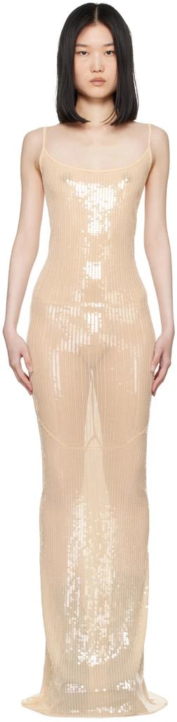 Rick Owens Beige Lido Slip Maxi Dress 1