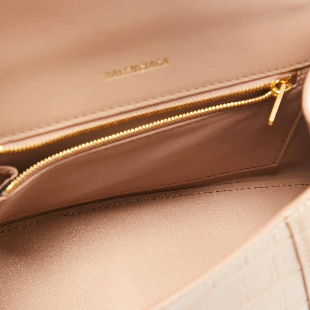 Balenciaga Balenciaga Beige Croc Embossed Leather Small Hourglass Top Handle Bag 8