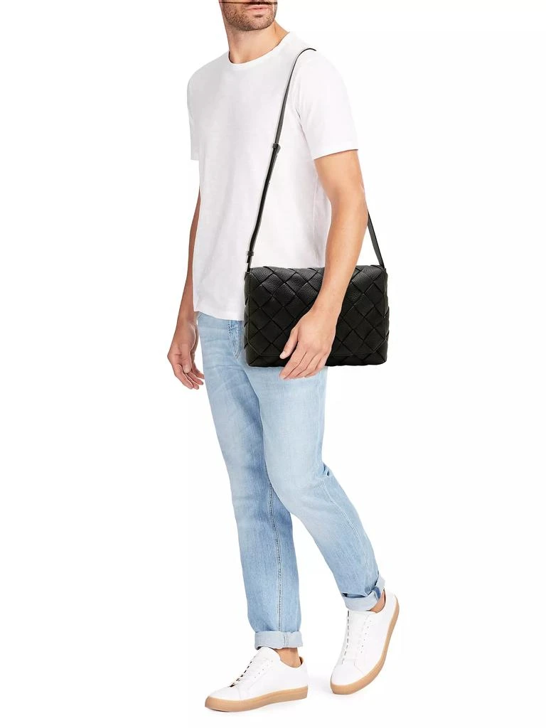 Bottega Veneta Small Diagonal Intreccio Leather Messenger Bag 2