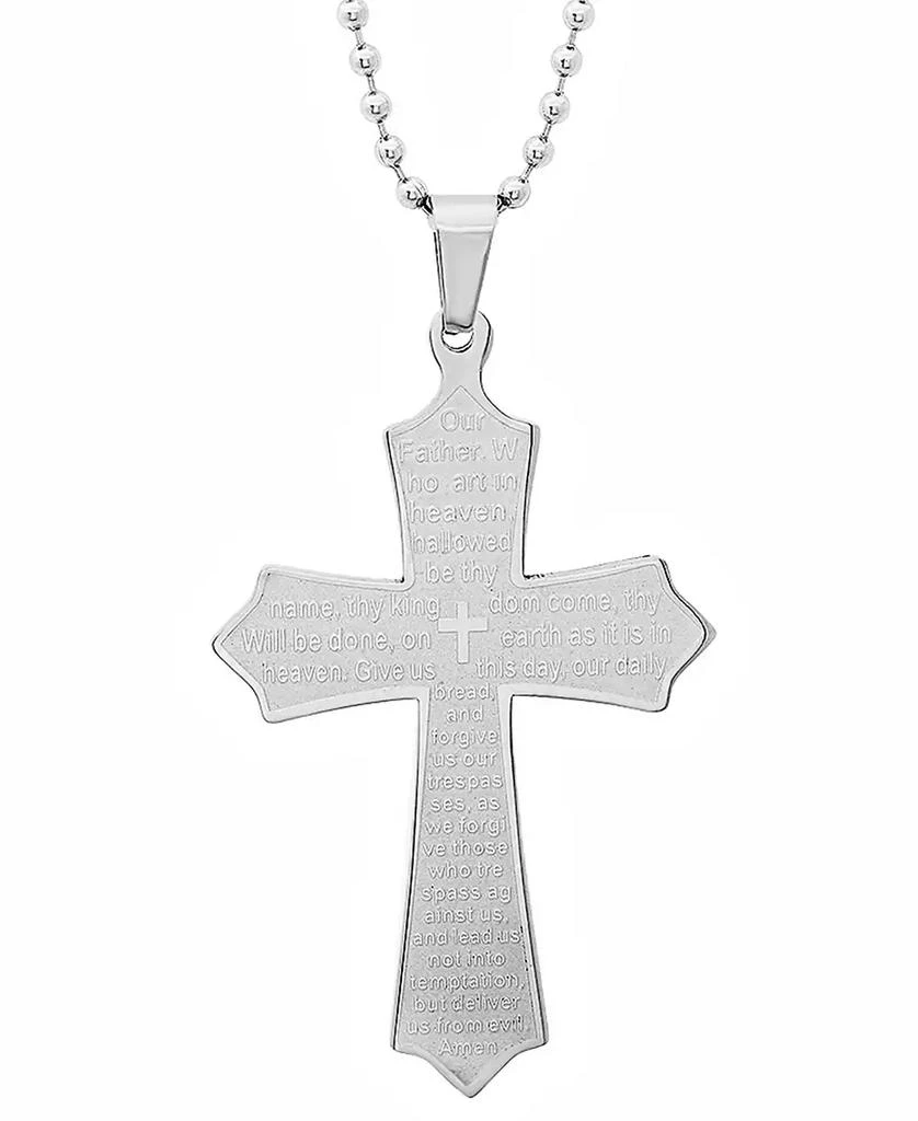 STEELTIME Men's Our Father Lord's Prayer Cross Pendant 2