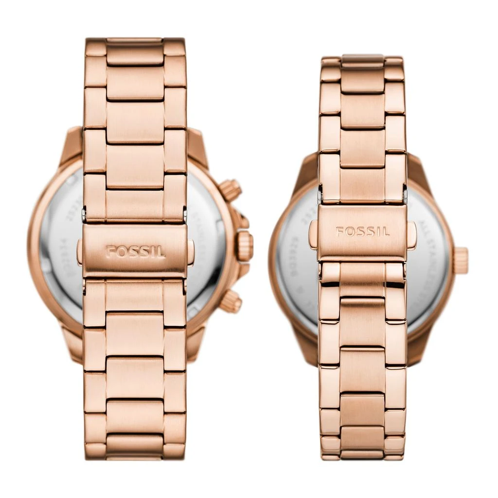 Fossil Men's His and Hers Multifunction, Rose Gold-Tone Stainless Steel Watch 2