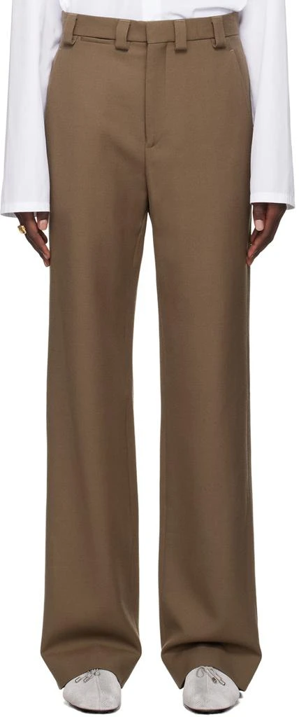Rier Brown Virgin Wool Trousers 1