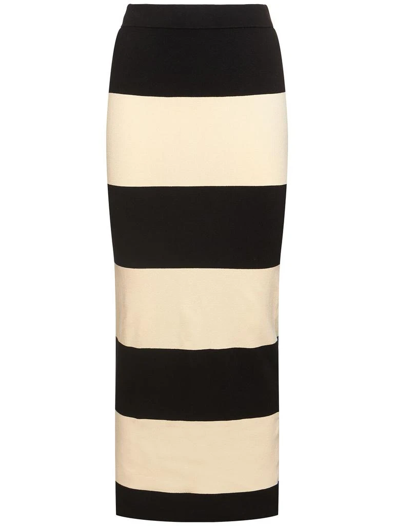 Posse Theo Striped Knit Long Skirt 1
