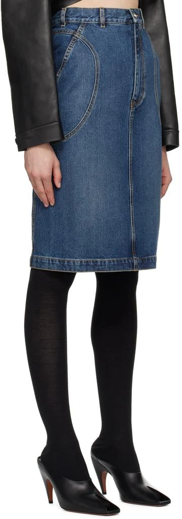 knee length dresses for ladies Blue Denim Midi Dress with Pencil Skirt ALBERTA
