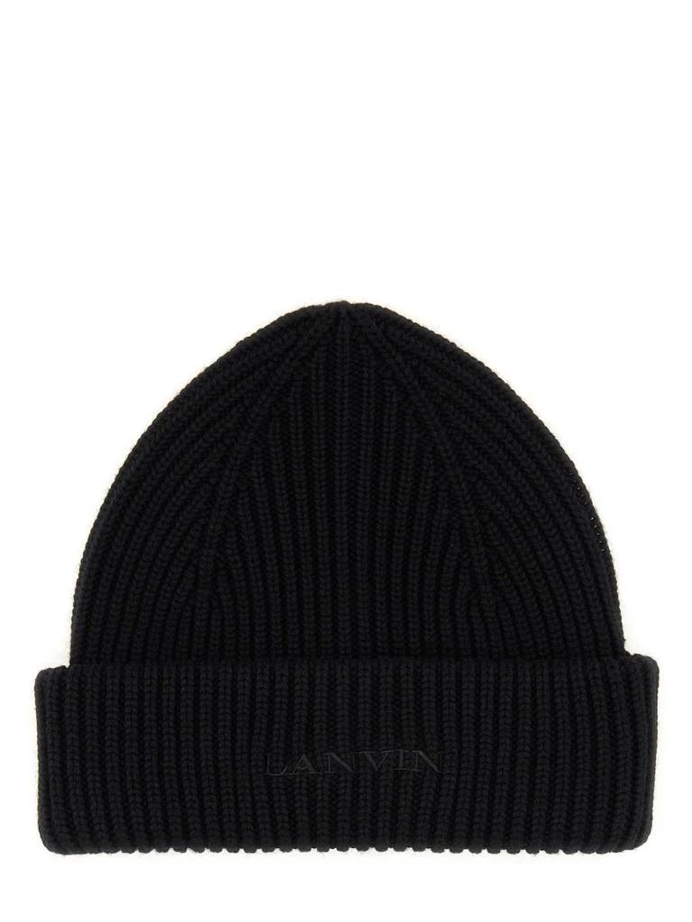 Lanvin Lanvin Logo Embroidered Beanie 1
