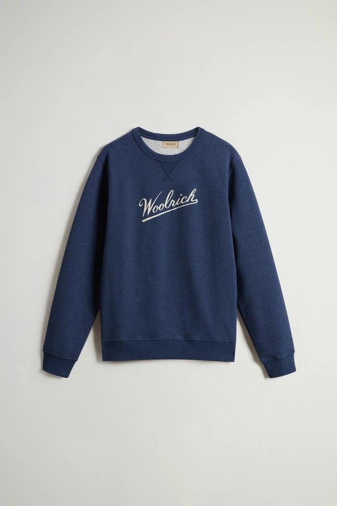 Woolrich Crewneck Sweatshirt in Pure Cotton Mouliné - Men - Gray 5