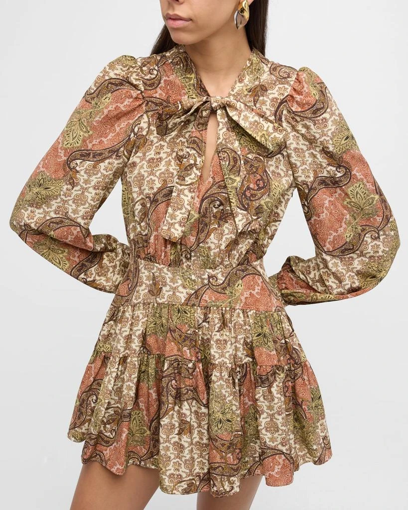 Ulla Johnson Maris Paisley Long-Sleeve Mini Dress 7