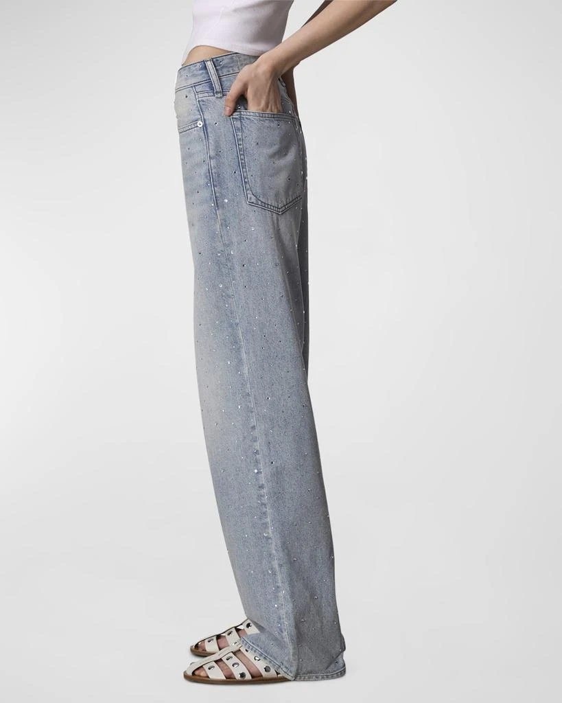 Rag & Bone Logan Wide-Leg Rhinestone Jeans 3