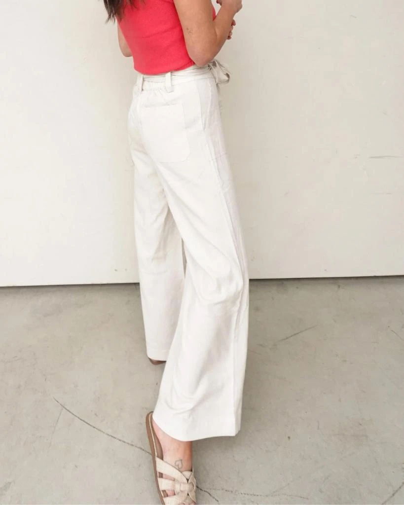 Dress Forum Dress Forum - Wide Leg Linen Belted Pants 2