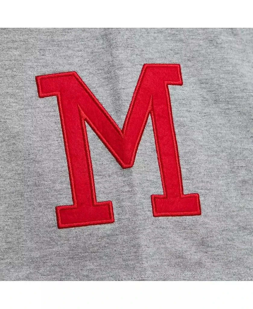 Mitchell & Ness Mitchell Ness Men's Hank Aaron Heather Gray Milwaukee Braves Cooperstown Collection Legends T-Shirt 4