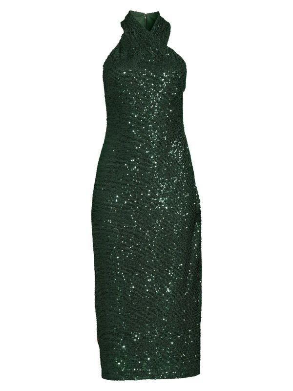 RACHEL Rachel Roy Sequin Harland Halterneck Dress 3