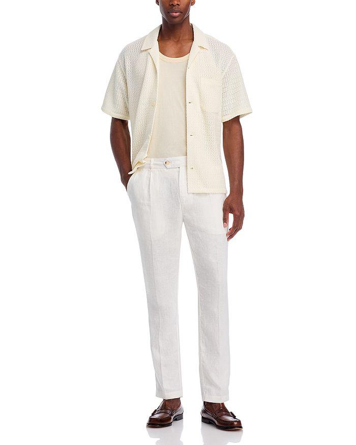 Onia Linen Tapered Pleated Pants