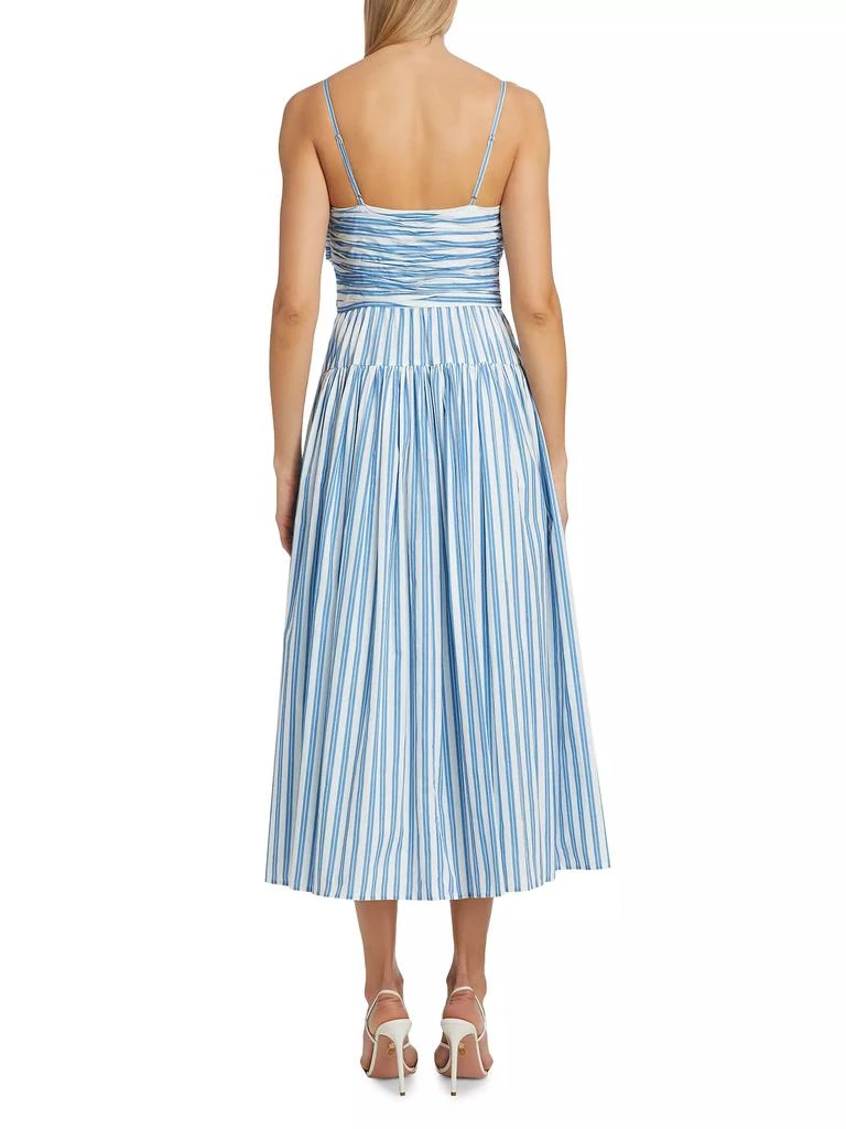 Toccin Cameron Striped Cotton Poplin Midi-Dress 5