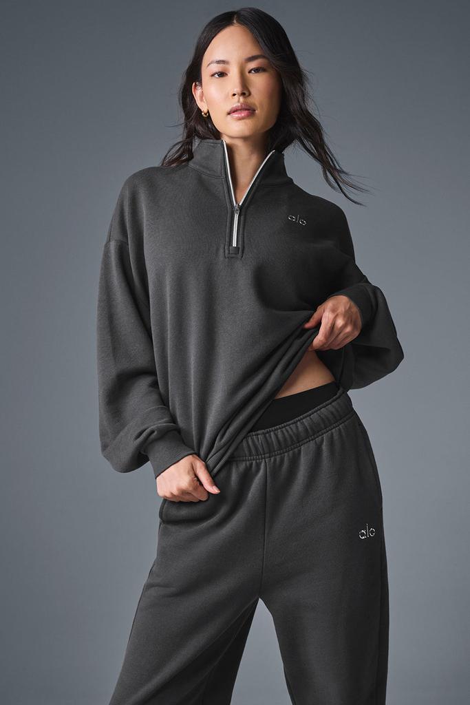 Alo Accolade 1/4 Zip Pullover - Anthracite