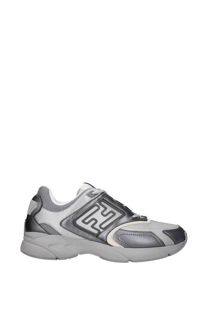 Fendi Sneakers faster Fabric Gray Silver 1