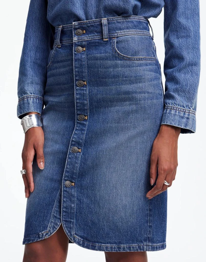 Madewell Denim Button-Front Midi Skirt 4