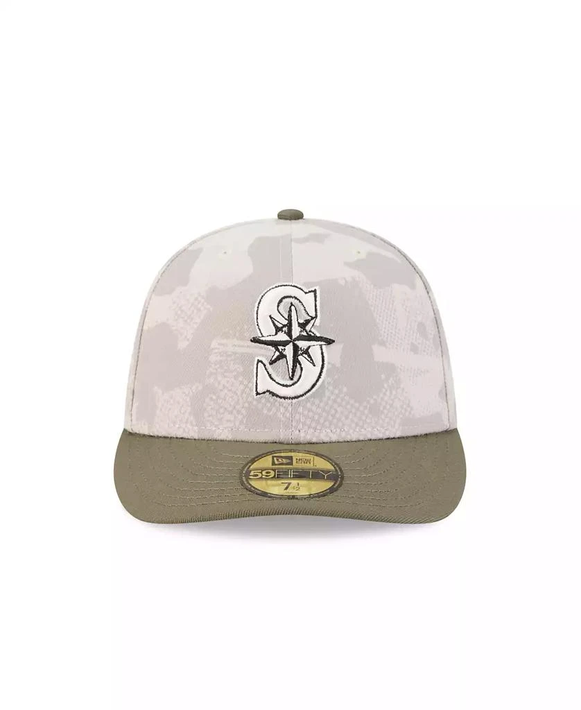 New Era Men's Light Beige/Olive Seattle Mariners 2025 Armed Forces Day 59FIFTY Fitted Hat 3